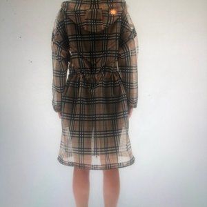 Women's Vintage Check Mesh Parka